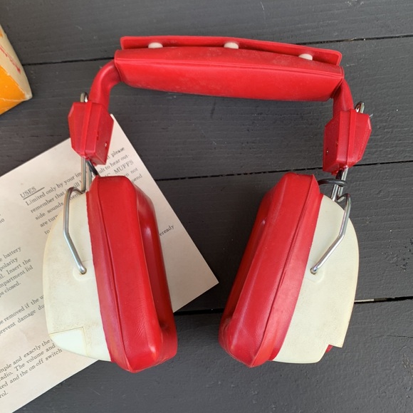 Vintage Midland Music Muffs 2-Speaker Radio Headphones with Box - Picture 2 of 8